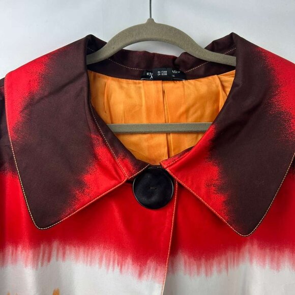 Ellen Tracy Women's XS Gradient Multicolor Short Sleeve Jacket Front Pockets - Picture 15 of 16